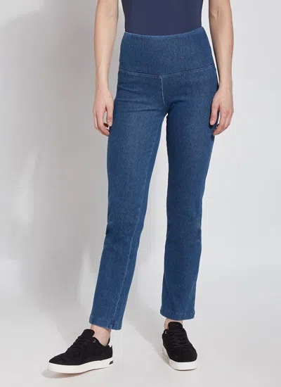 Lyssé Medium Control Flattering Cotton Leggings In Blue