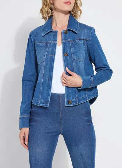 Lyssé Classic Denim Jacket Curvy In Blue