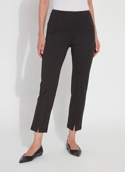 Lyssé Wisteria Ankle Pant In Chic Grid In Black