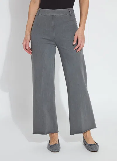 Lyssé Erin Hi Waist Wide Leg Denim In Antique Wash Charcoal In Multi