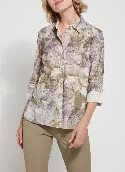Lyssé Connie Roll Tab Button Front Shirt