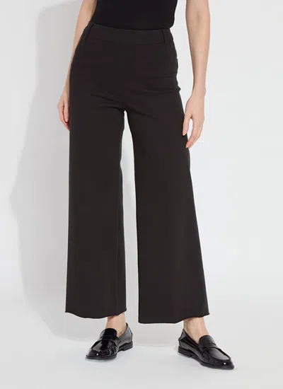 Lyssé Erin High Waist Wide Leg Knit Denim Pants In Double Espresso