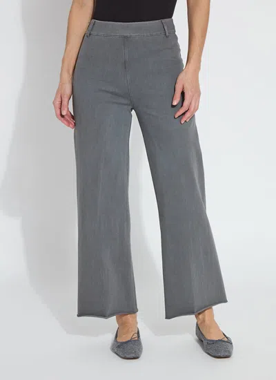 Lyssé Erin Hi Waist Wide Leg Denim In Antique Wash Charcoal In Multi