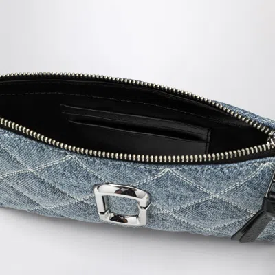 Marc Jacobs Pochette Snapshot In Quilted Denim In Blue