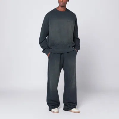 Golden Goose Distressed-effect Black Jogger Pants Men In Black