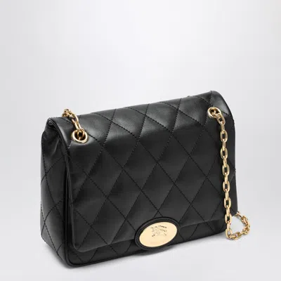 Burberry Small Strand Quilted Leather Shoulder Bag In Black