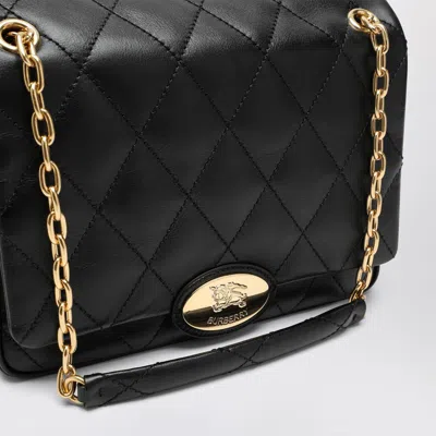 Burberry Small Strand Quilted Leather Shoulder Bag In Black