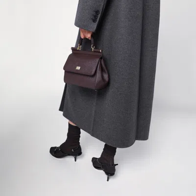Dolce & Gabbana Medium Sicily Handbag In Must Color In Burgundy