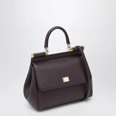 Dolce & Gabbana Medium Sicily Handbag In Must Color In Burgundy
