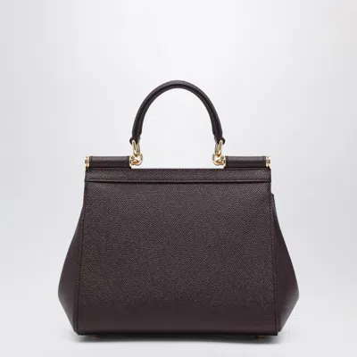 Dolce & Gabbana Medium Sicily Handbag In Must Color In Burgundy