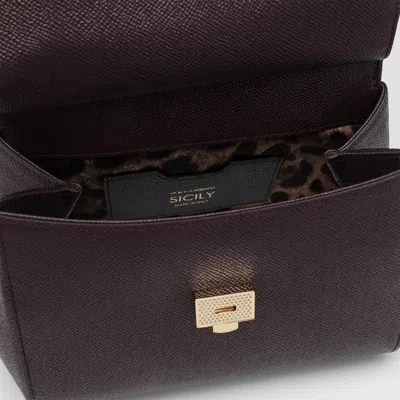 Dolce & Gabbana Medium Sicily Handbag In Must Color In Burgundy
