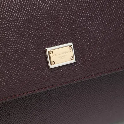 Dolce & Gabbana Medium Sicily Handbag In Must Color In Burgundy