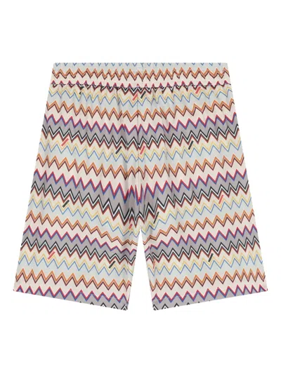 Missoni Zigzag-pattern Swim Shorts In Multi
