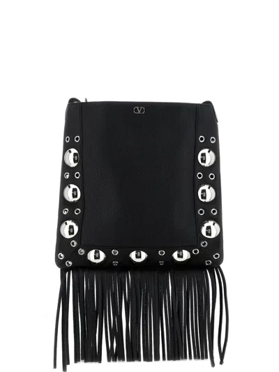 Valentino Garavani 'nellcôte' Shoulder Bag In Black