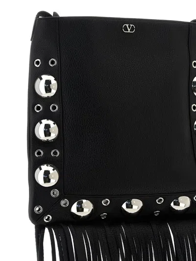 Valentino Garavani 'nellcôte' Shoulder Bag In Black