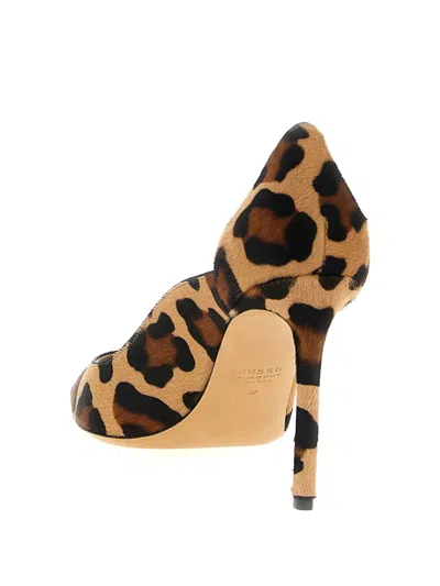 Francesco Russo Leopard Print Pointed Toe Pumps In Brown