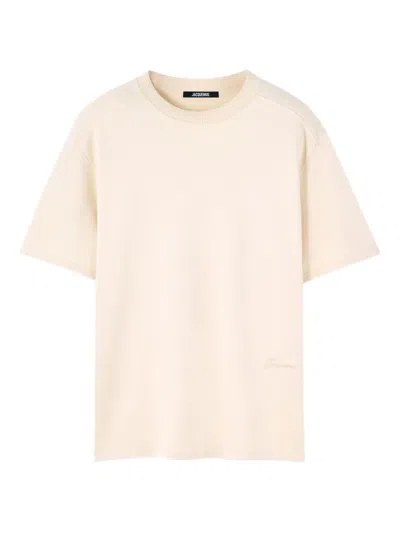 Jacquemus Item O-neck Short-sleeved T-shirt In White