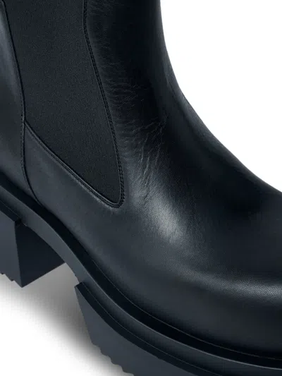 Rick Owens Chunky Sole Ankle Boots With Elastic Panels In Black