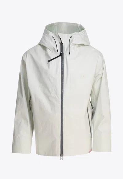Goldwin Zip-up Hooded Jacket In White