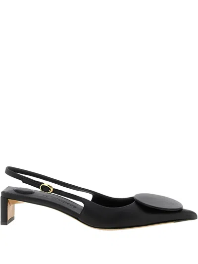 Jacquemus 45mm Les Chaussures Duelo Leather Mules In Black