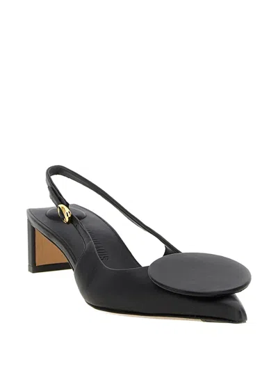 Jacquemus 45mm Les Chaussures Duelo Leather Mules In Black