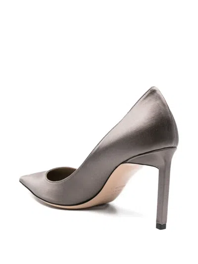 Tom Ford 85mm Betty Satin Pointed-toe Pumps In Gray