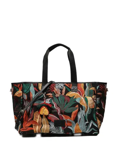 热带风印花流苏单肩包