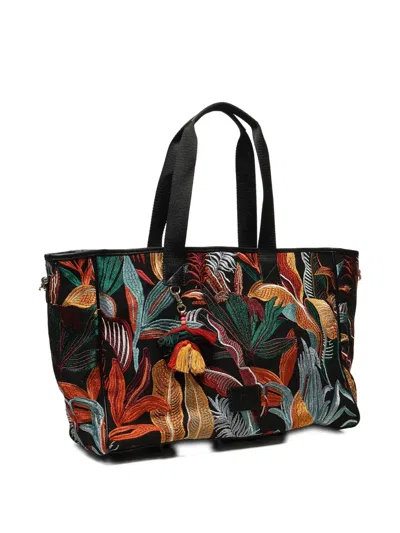 热带风印花流苏单肩包