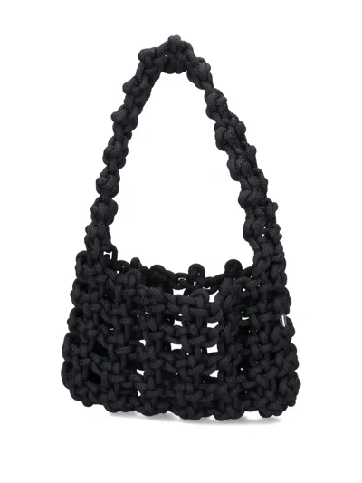 Kara Knotted Shoulder Bag In Black