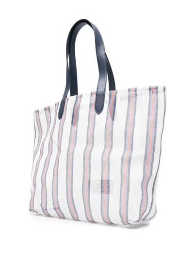 Kenzo Large Coast Lines Tote Bag In White