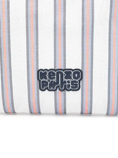 Kenzo Large Coast Lines Tote Bag In White