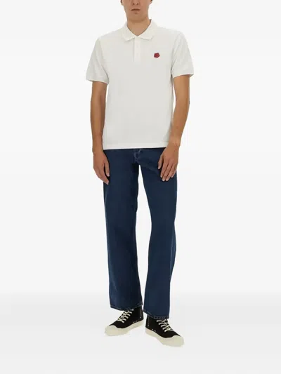 Kenzo "boke Flower" Polo Shirt In White