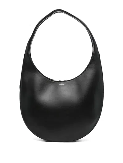Coperni Medium Soft Swipe Leather Shoulder Bag In Black