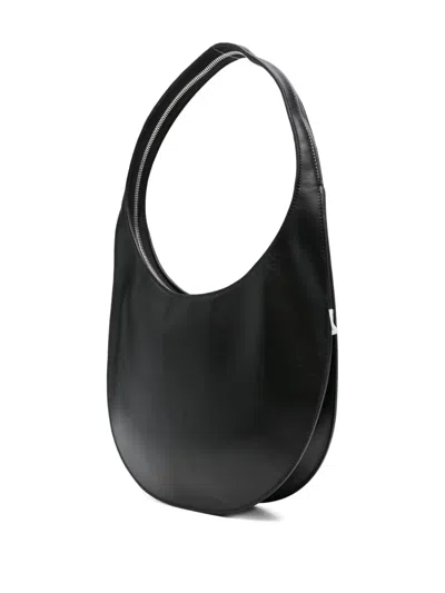 Coperni Medium Soft Swipe Leather Shoulder Bag In Black