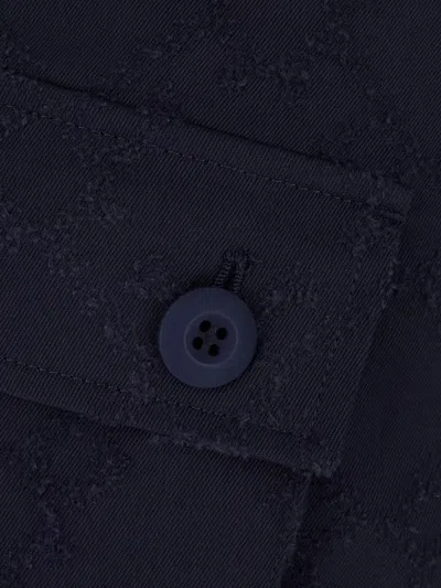Givenchy Textured Cotton Cargo Pants In Blue