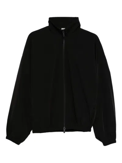 Fear Of God Nylon Zip-up Sweatshirt In Black