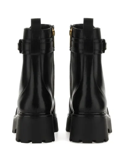 Michael Michael Kors Black Cow Leather Boots In Black