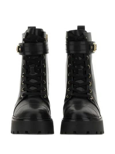 Michael Michael Kors Black Cow Leather Boots In Black