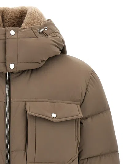 Moorer Cappuccino Nylon Blend Alarick Down Jacket In Brown