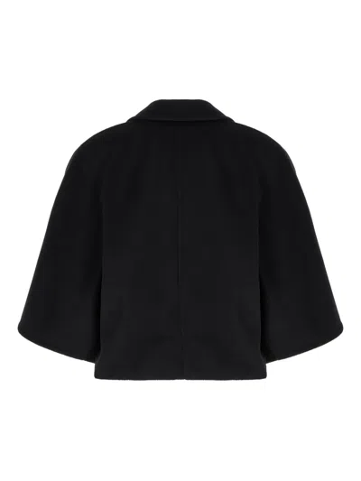 Max Mara Wool And Cashmere Cropped Jacket In Black