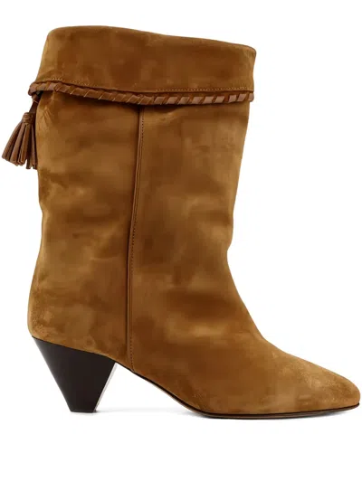 Isabel Marant Edrik 45 Suede Ankle Boots In Brown