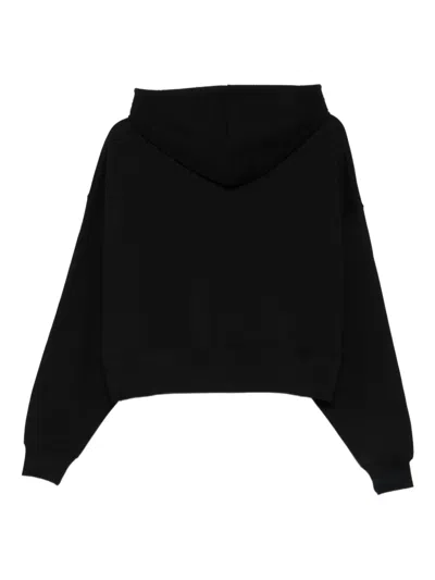 Msgm Women's Cropped Sweatshirt In Black