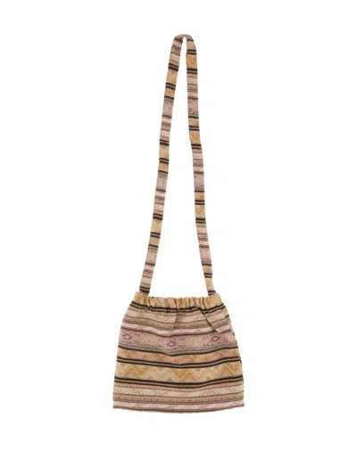 Needles Striped Canvas Messenger Bag In Multi