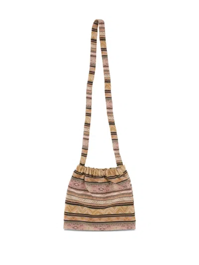 Needles Striped Canvas Messenger Bag In Multi