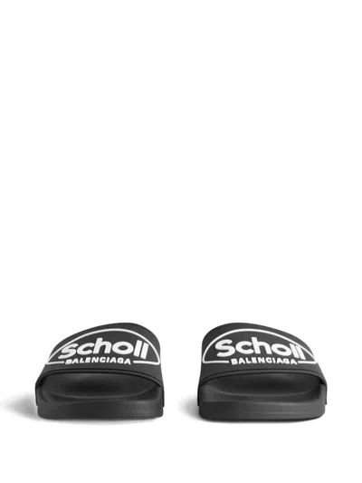 Balenciaga Rubber Slippers In Black