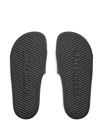 Balenciaga Rubber Slippers In Black
