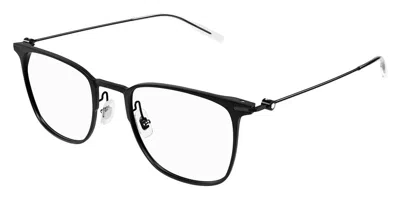 Montblanc Eyewear Square Frame Glasses In Black