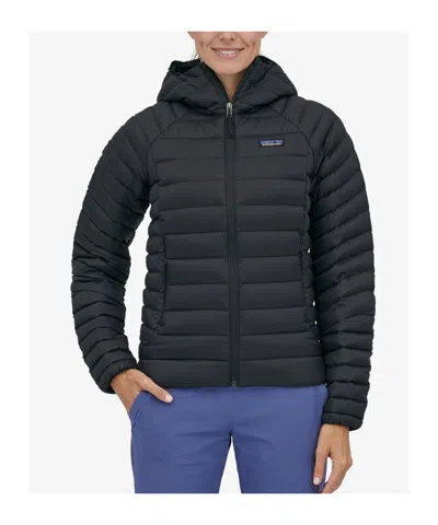 Patagonia Down Sweater Hooded Down Jacket In Black