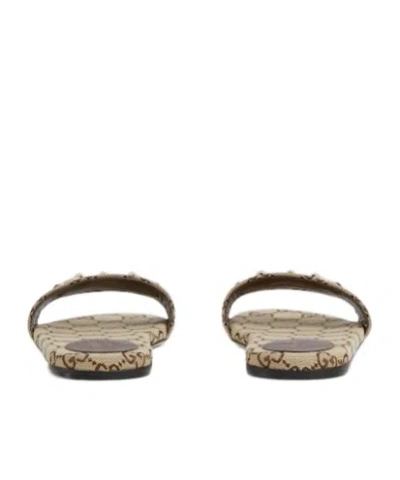 Gucci Emporio Armani Cotton Blend Crewneck Sweatshirt In Neutral