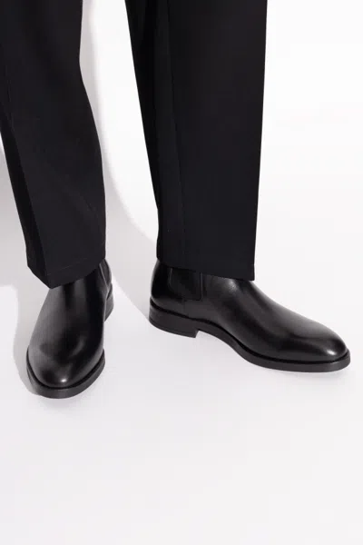 Paul Smith Black Leather Lansing Signature Stripe Chelsea Boots In Black